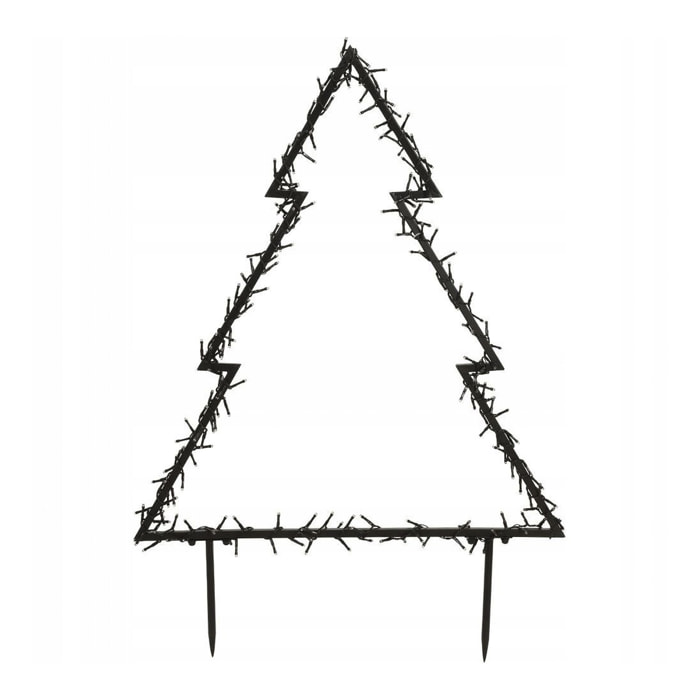 luces navideñas tree garden con 225 luces led blanco cálido y marco de metal 72x100cm