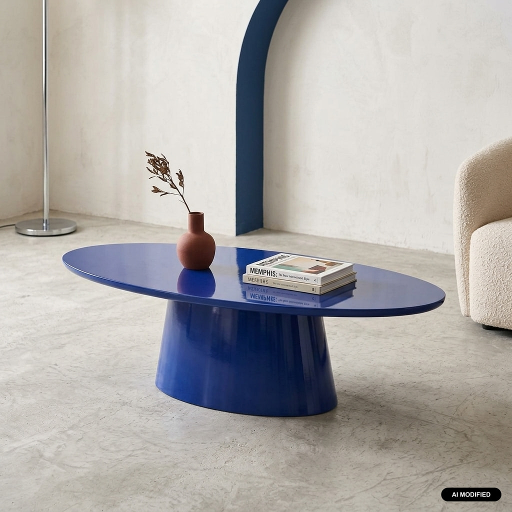 Table basse ovale finition glossy NELL
