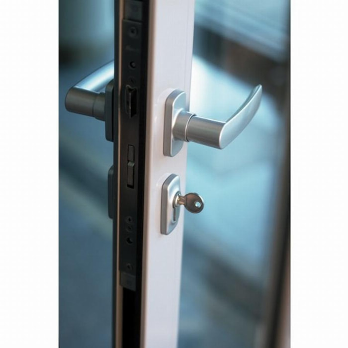 Béquille double Hera FAPIM Carré de 8 - Profil 40 à 55 mm - gris aluminium - 2041I-G5