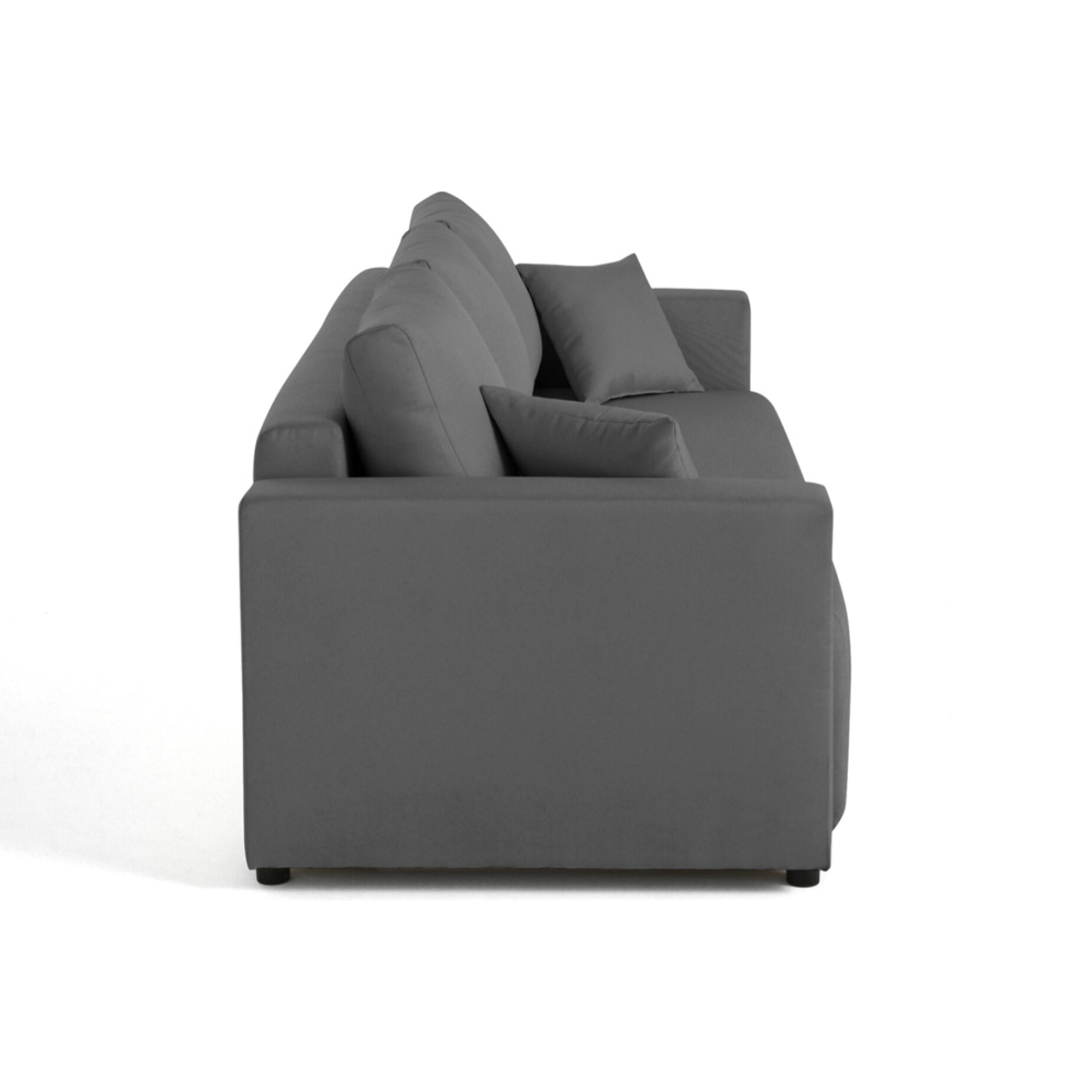 Regala - canapé 3 places - convertible avec coffre - en tissu - Gris