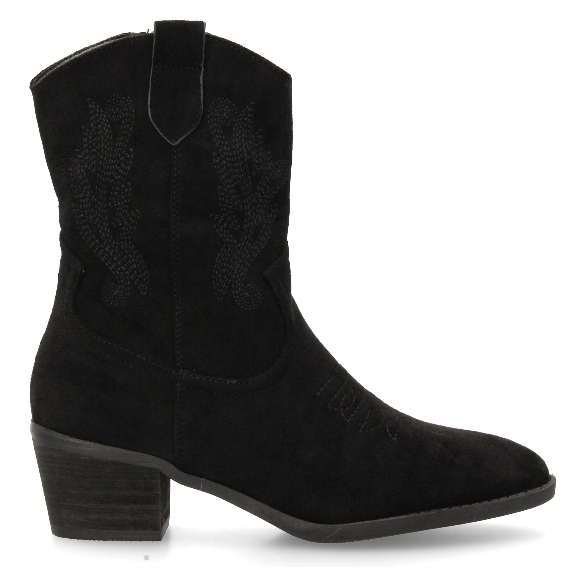 Botín cowboy mujer con bordados laterales