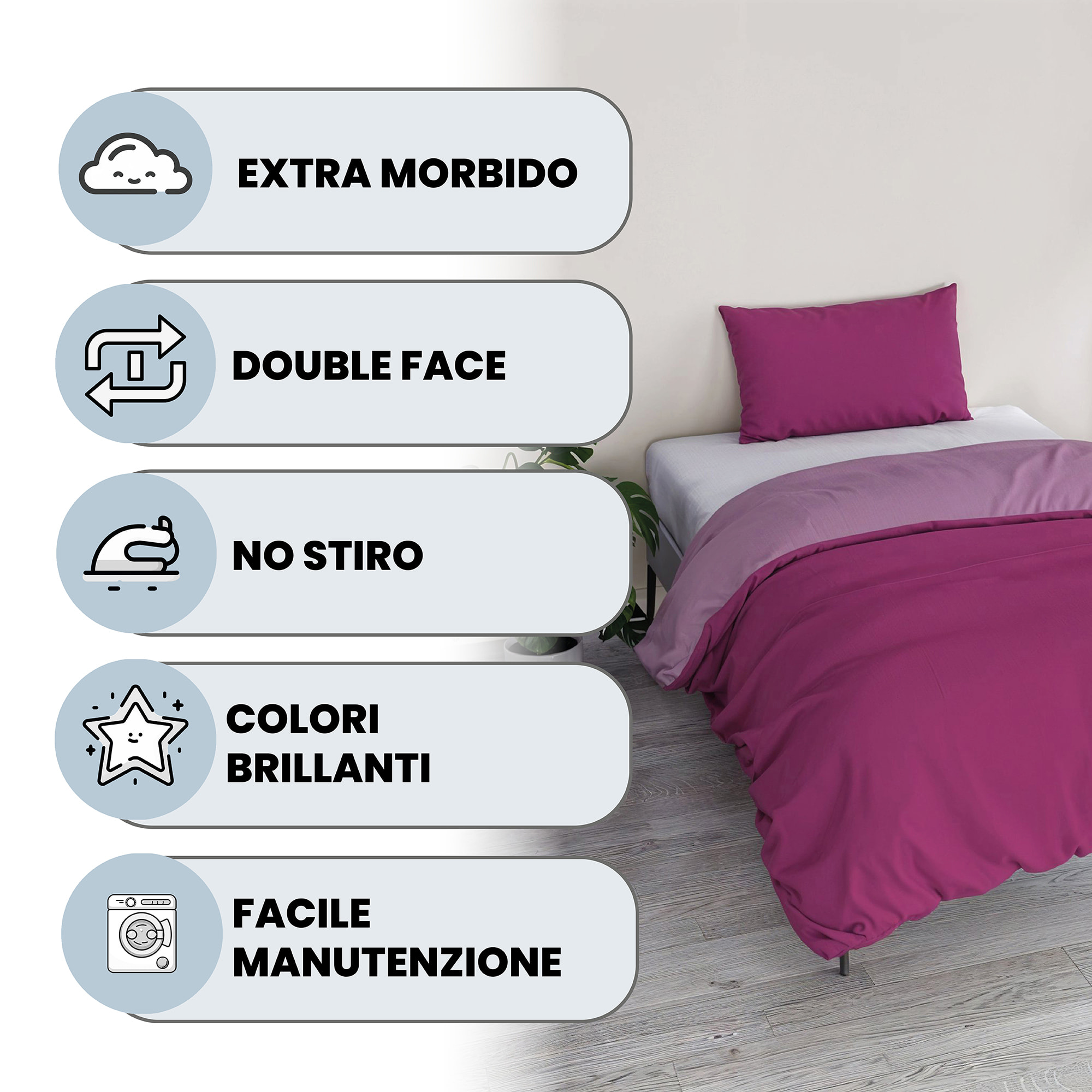 PARURE COPRIPIUMINO VERA SINGOLO