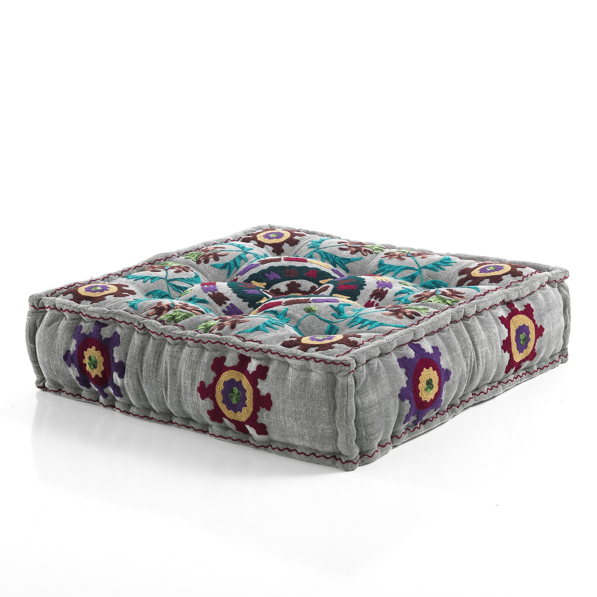 Tomasucci Pouf carré YARA GRIS CLAIR