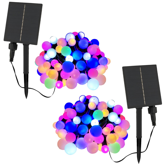 2 guirlandes solaires BILLY 100 ampoules