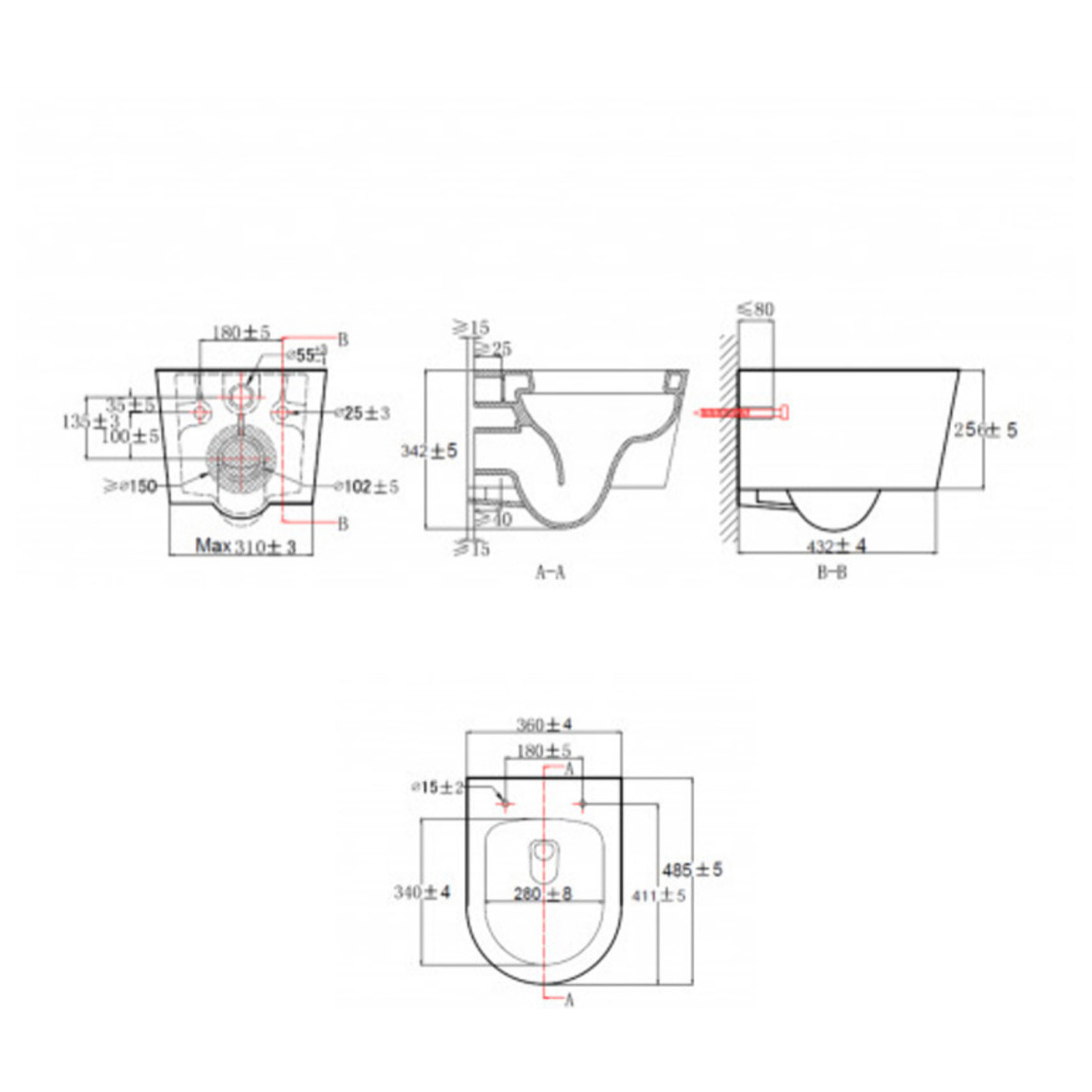 Pack WC bati-support Geberit + WC Swiss Aqua Technologies sans bride + abattant SoftClose + plaque noire (BLSATGEB7)