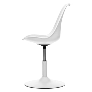 Chaise déco hauteur ajustable style scandinave ''Aiko'' Atmosphera - Couleur: Blanc