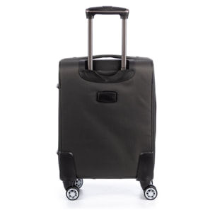 Juego de 3 maletas Trolley extensibles de tela, semirrígidas. Cerradura numérica, 4 ruedas giratorias 360°.