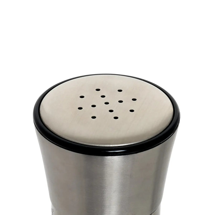 Distributeur sel/poivre Nixo rond 7x13,5cm transparent