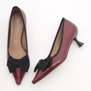 DECOLLETE FIOCCO BORDEAUX