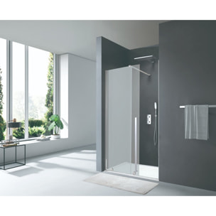 X-MOTION Porte de douche 200x110cm Coulissante, anticalcaire avec profilé chrome brillant (SATBWIXM110NIKA)