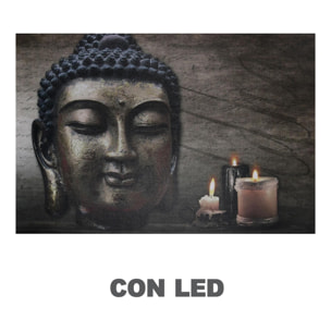 Quadro con led Buddha cm60x2,3x40