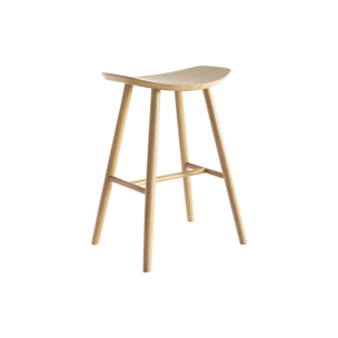 Tabouret de bar design bois clair H65 cm DEMORY