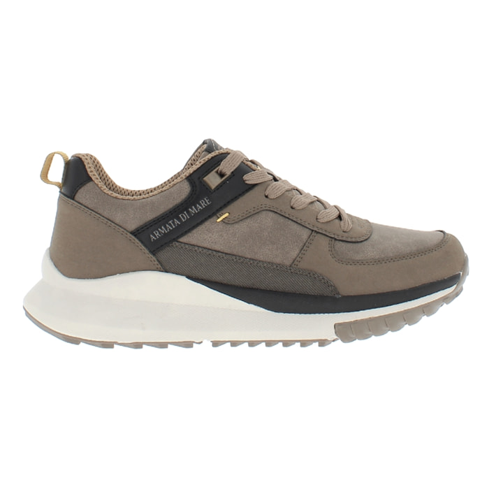 Armata di Mare Scarpe Uomo Sneakers Casual Stringate con Soletta Rimovibile in Memory Foam AMU W24N623 Taupe