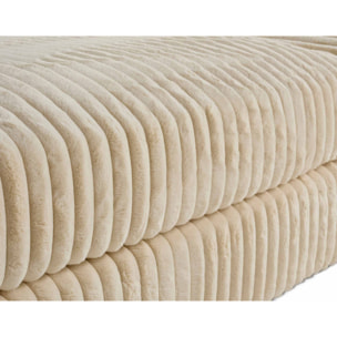 Jasper - module méridienne - en fausse fourrure côtelée - Beige