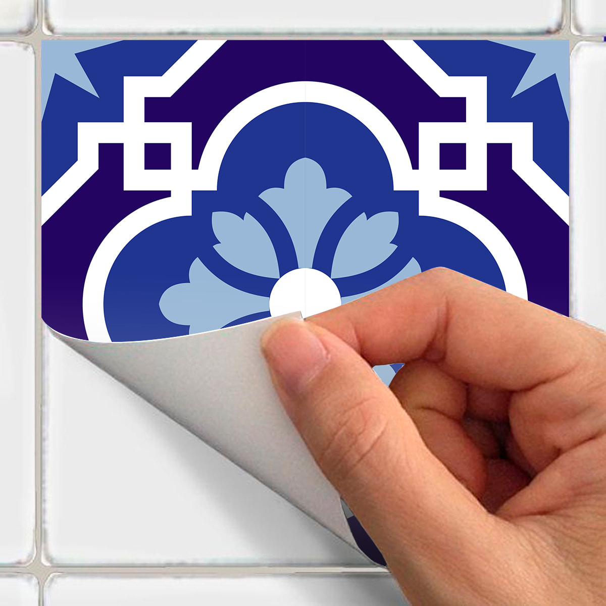 Stickers muraux - Sticker Mural Carrelage adhésif Cuisine Salle de Bain - 60 STICKERS CARRELAGES AZULEJOS FLAVINIA