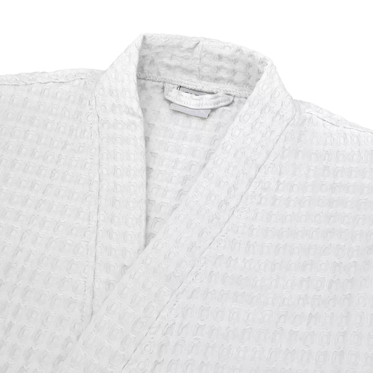 Peignoir homme pur coton 240 g/m² nid d'abeille blanc Detente neige