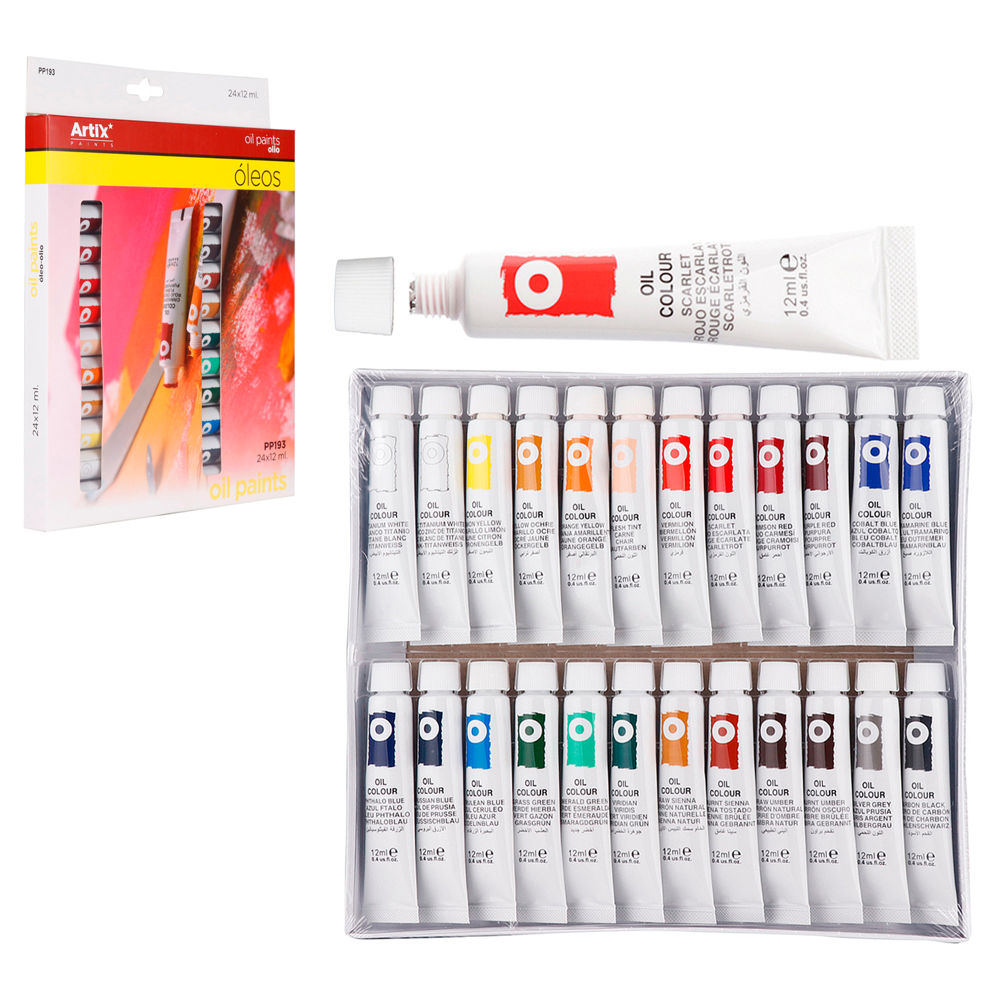 TINTA AD OLIO 24 TUBI x 12 ml