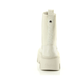 Boots Buffalo Flora Chelsea Hi Cream Bianco