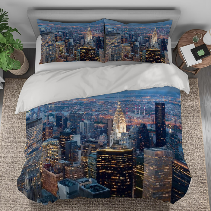 Parure copripiumino matrimoniale stampa in digitale city