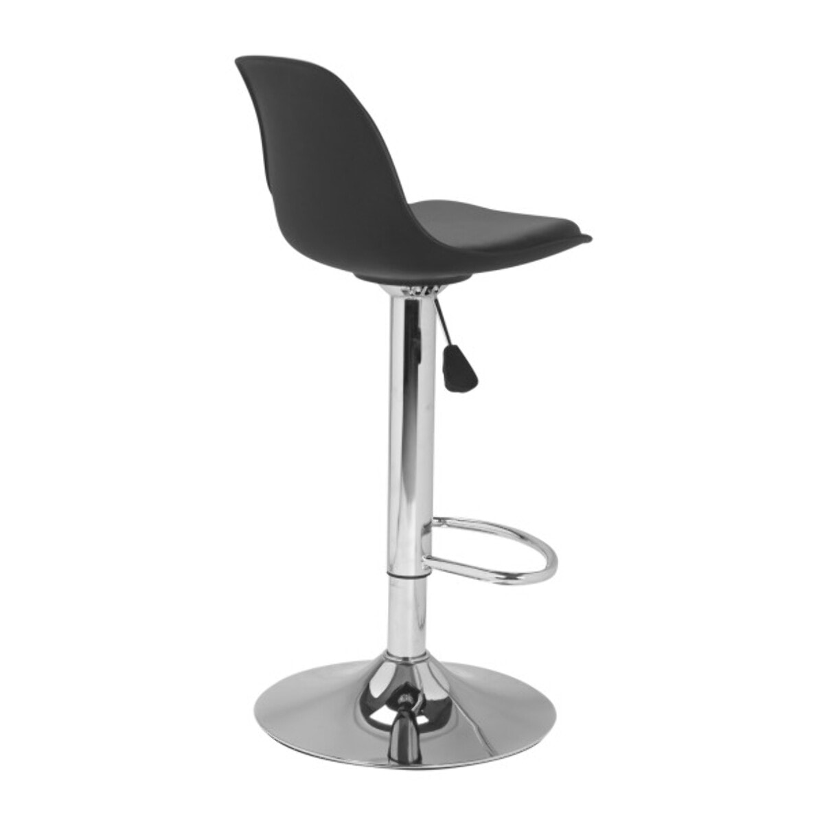 Tabourets de bar Karl noirs pied métal réglable - lot de 2