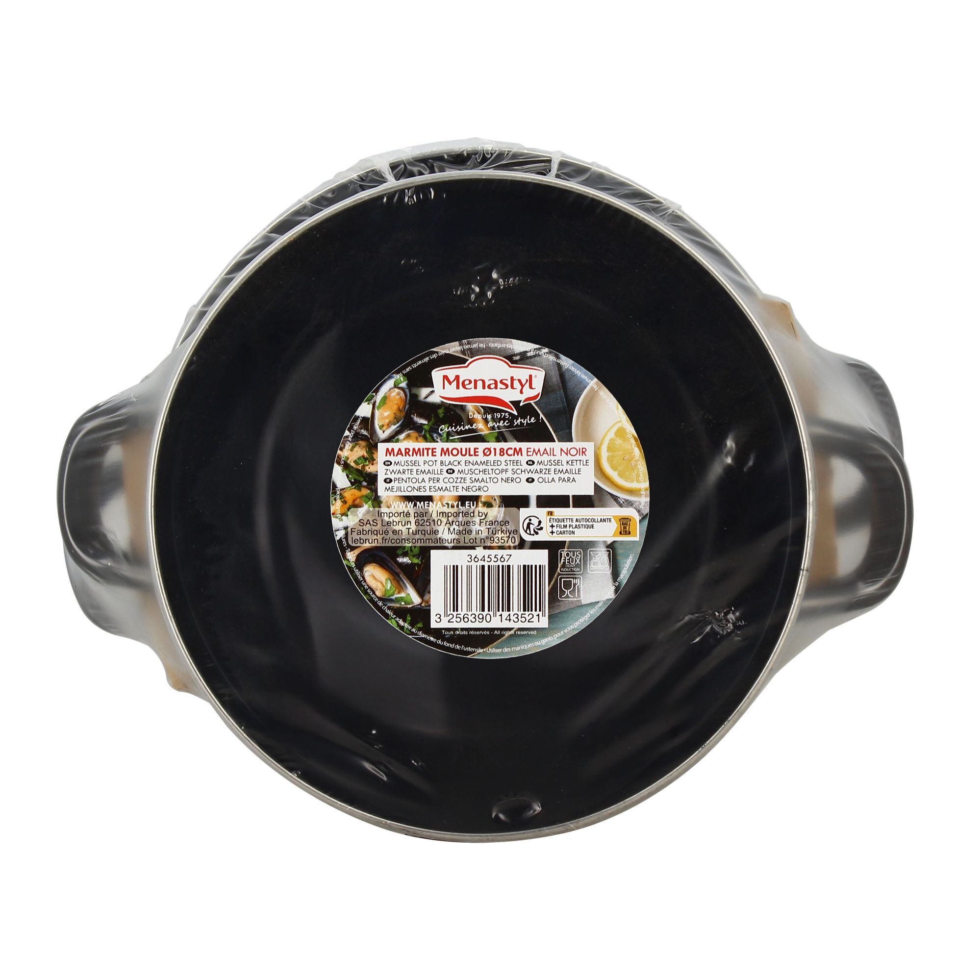 Marmite à moules noire 18cm