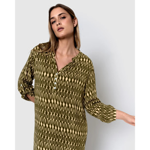 Vestido viscosa acuario verde cacería