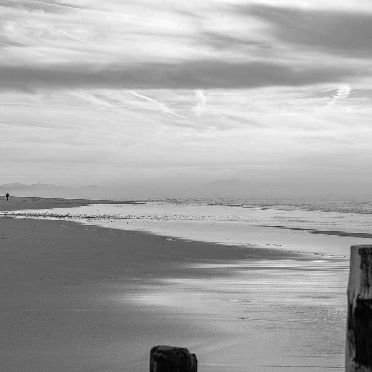 Tableau balade sur la plage à hossegor Toile imprimée