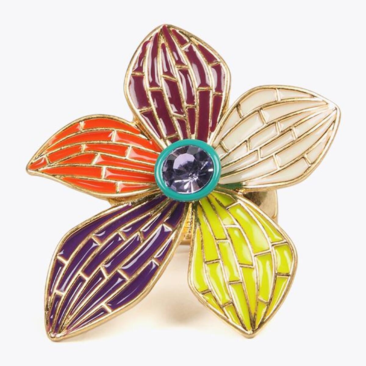 Anello elasticizzato orchidea