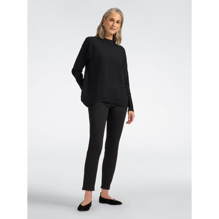 Elena Mirò - Jeans skinny en denim lavado washed - Negro