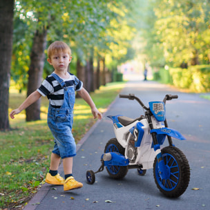 Moto Eléctrica para Niños +3 Años 12V Velocidad Máx 8 km/h 106,5x51,5x68cm Azul