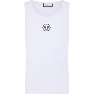 PHILIPP PLEIN Cotton Tank Top Hexagon