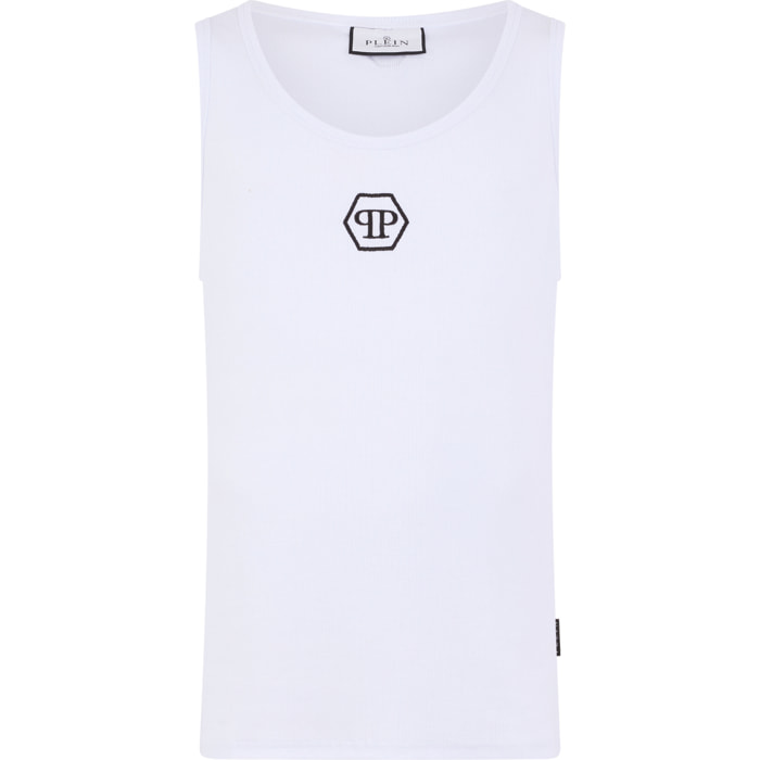 PHILIPP PLEIN Cotton Tank Top Hexagon
