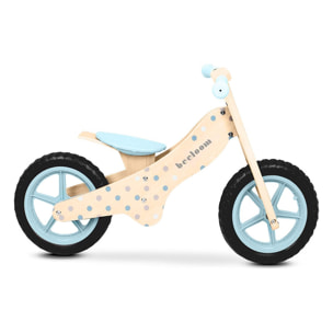 Bicicleta sin pedales BUBBLE BIKE bici infantil de madera diseño azul