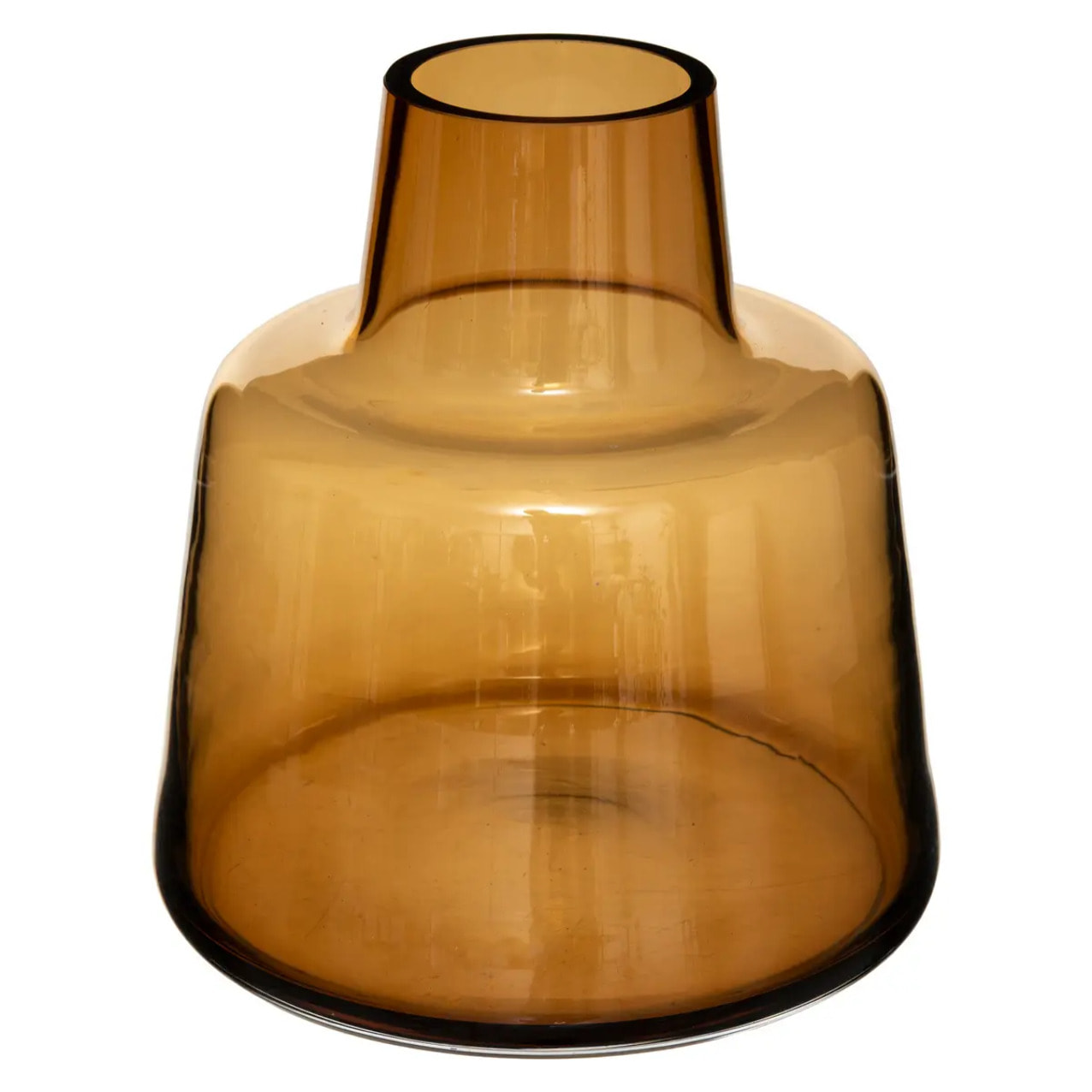 Vase verre - ambre - H23 cm