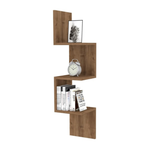 Etagère murale 105cm effet noyer EMILIO