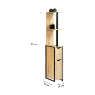 Etagère WC 2 portes bois/métal Timeo