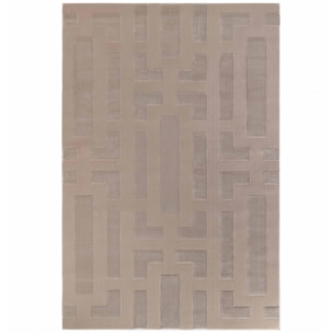 Tapis salon, motif géométrique relief texturé, kavi, design raffiné