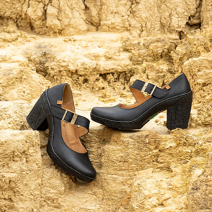 Sandalias N5433 WAX NAPPA BLACK / HAYA color Black