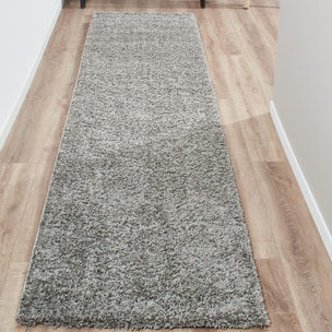Uni - tapis de salon en laine artificielle gris