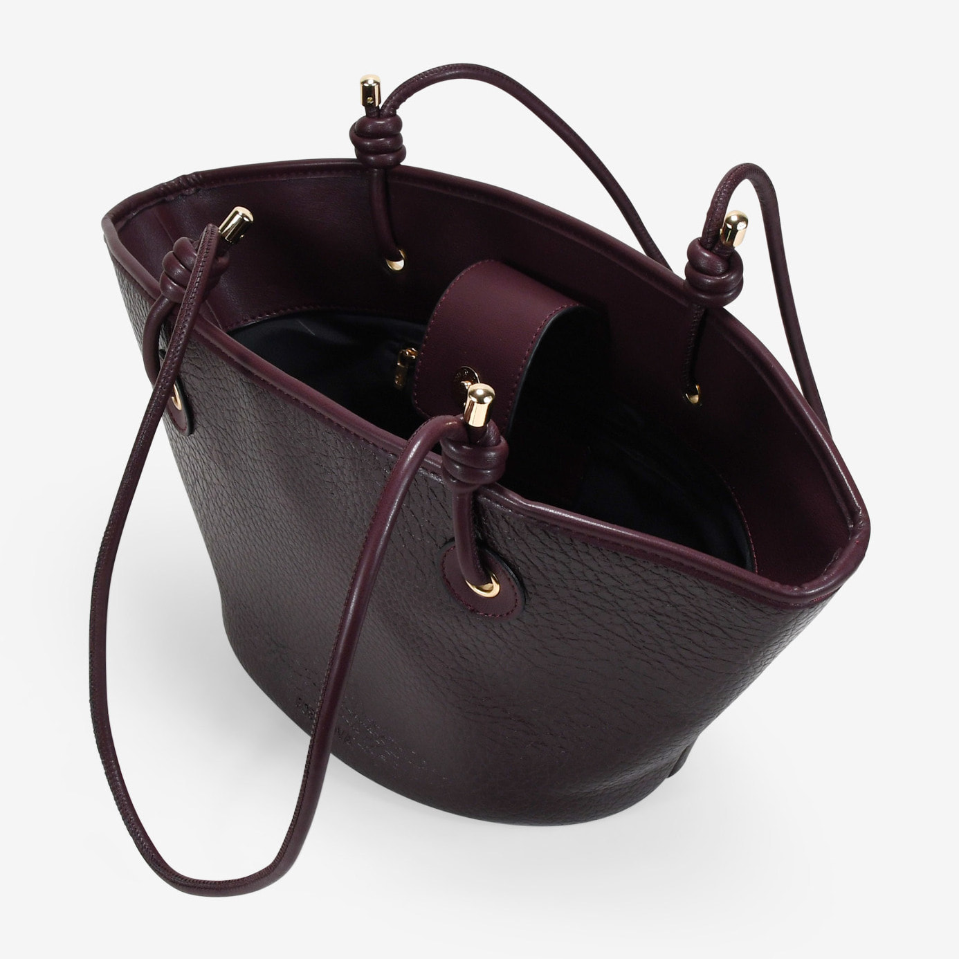 Bolso de hombro burdeos con doble asa