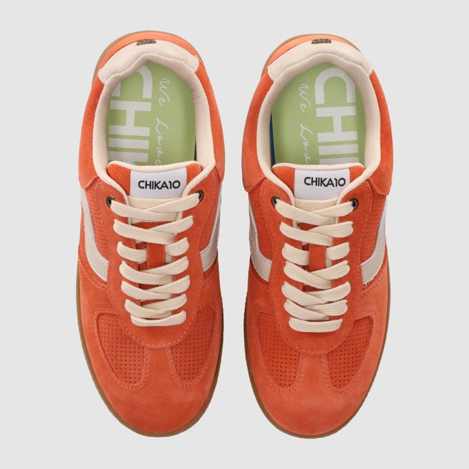 Deportivos de Serraje - Coral - Tacón: 1 cm