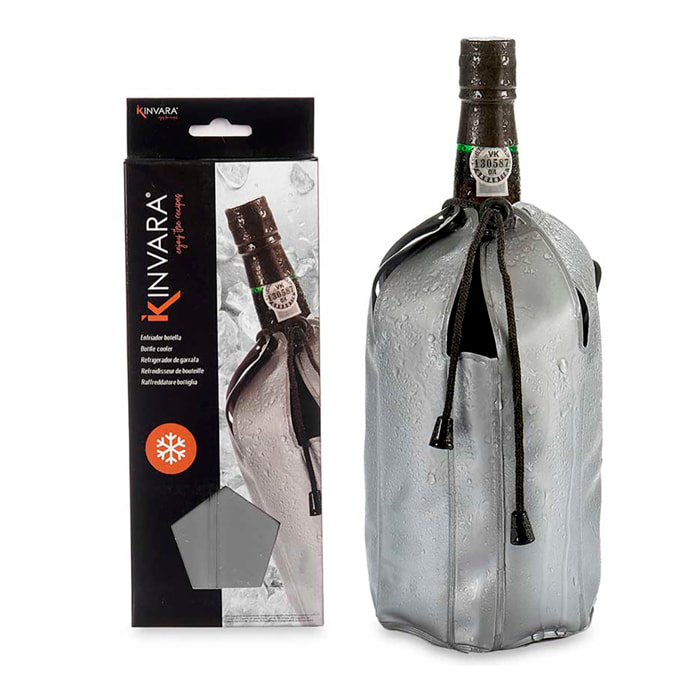 ENFRIADOR BOTELLA VINO GRIS
