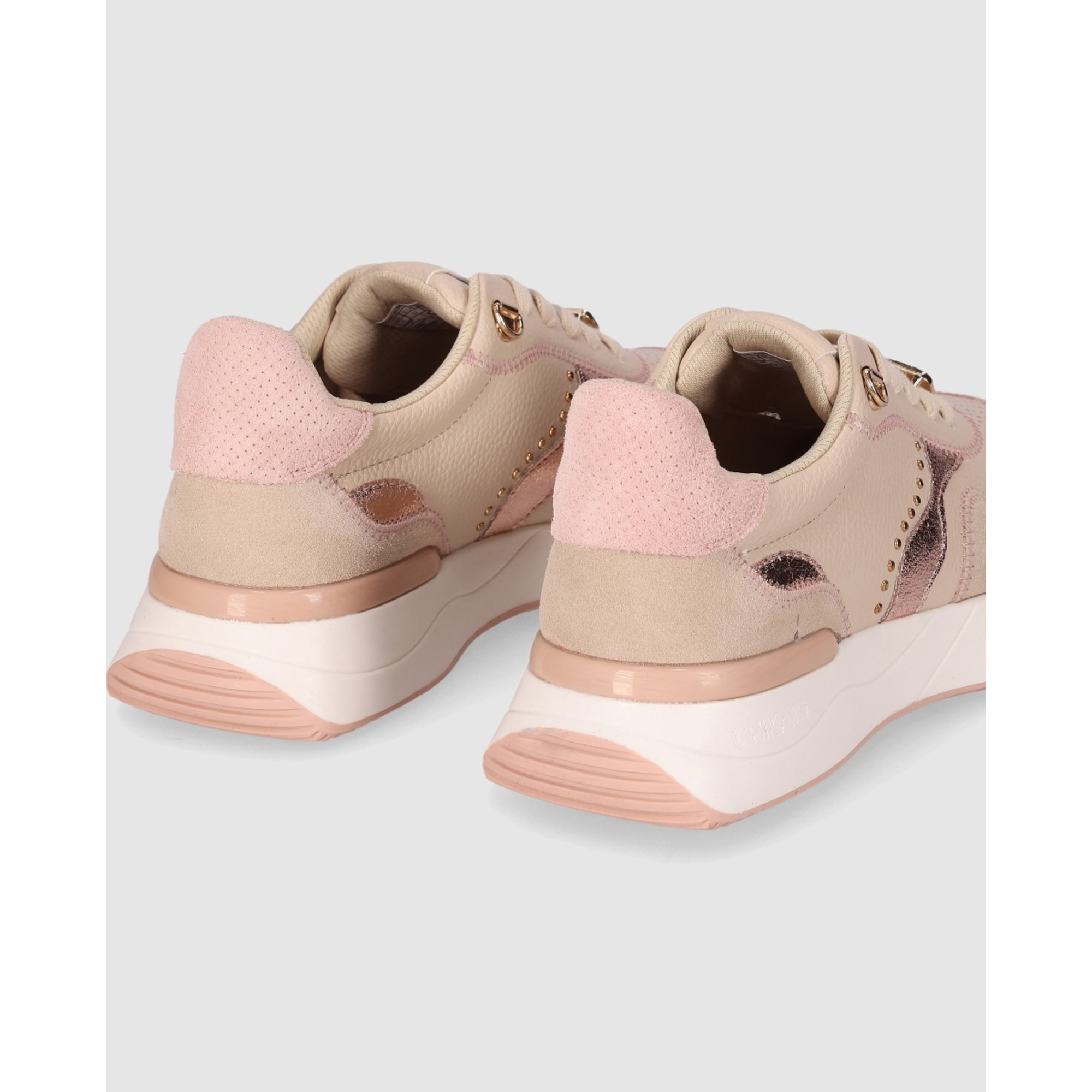 Deportivos de Serraje - Rosa - Tacón: 3 cm