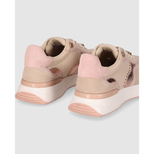 Deportivos de Serraje - Rosa - Tacón: 3 cm