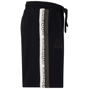 Kappa - Pantaloni Corti Uomo Nero - Logo Tape Gerri