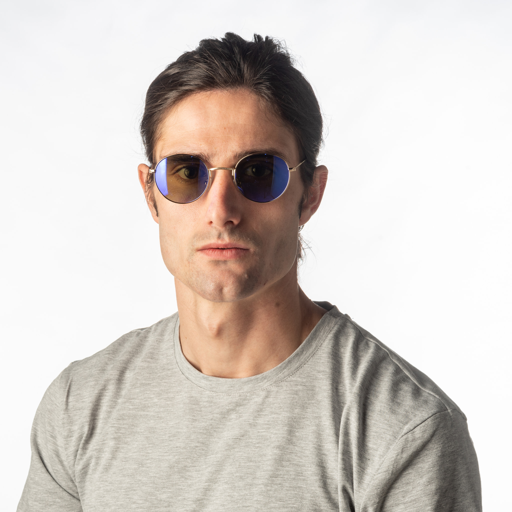 Gafas de sol OCEAN TOKYO - Oro brillante / Revo azul
