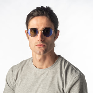 Gafas de sol OCEAN TOKYO - Oro brillante / Revo azul