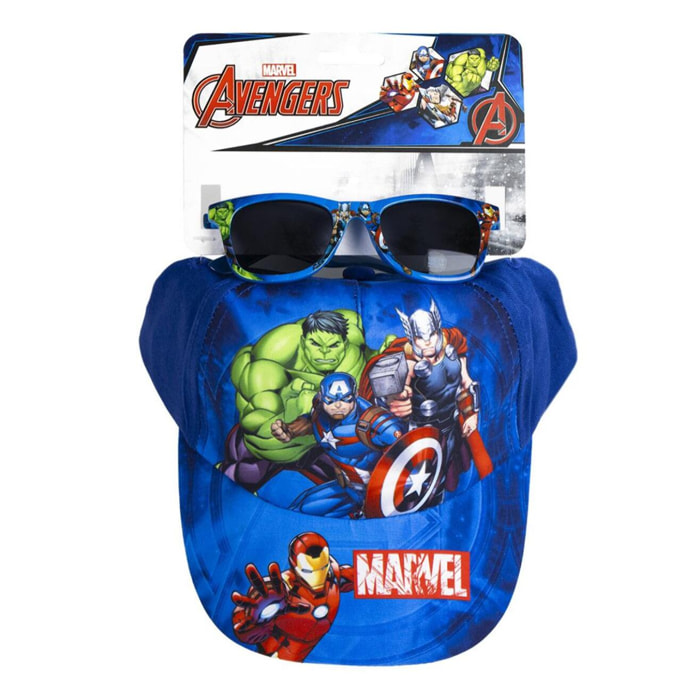 Set Gorra y Gafas de Sol "Avengers" - Color Azul