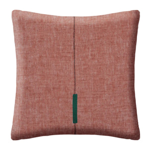 Coussin "Linah" coton rose terracotta 55x55cm