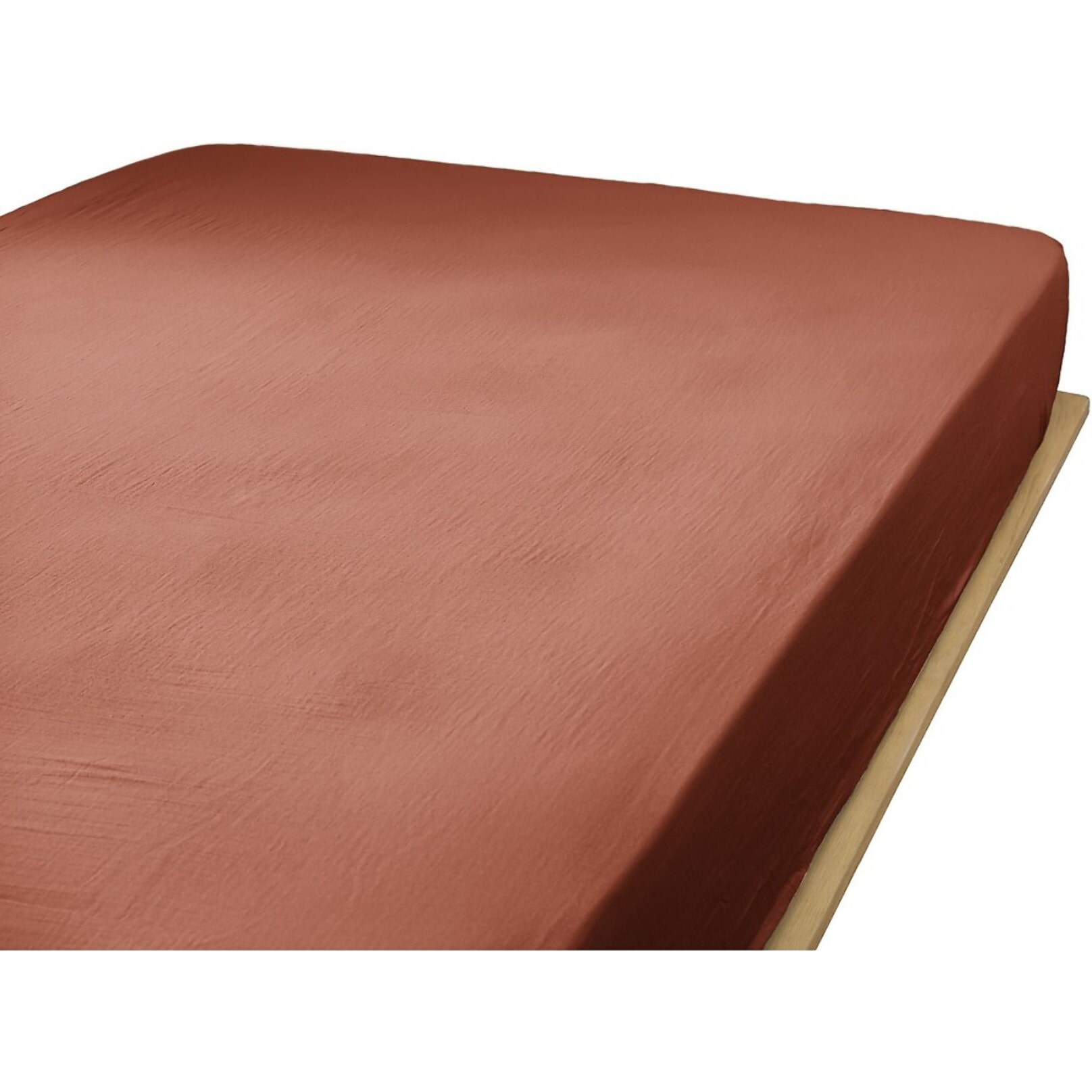 Drap Housse - Bonnet:30cm - 100% gaze De Coton Terracotta